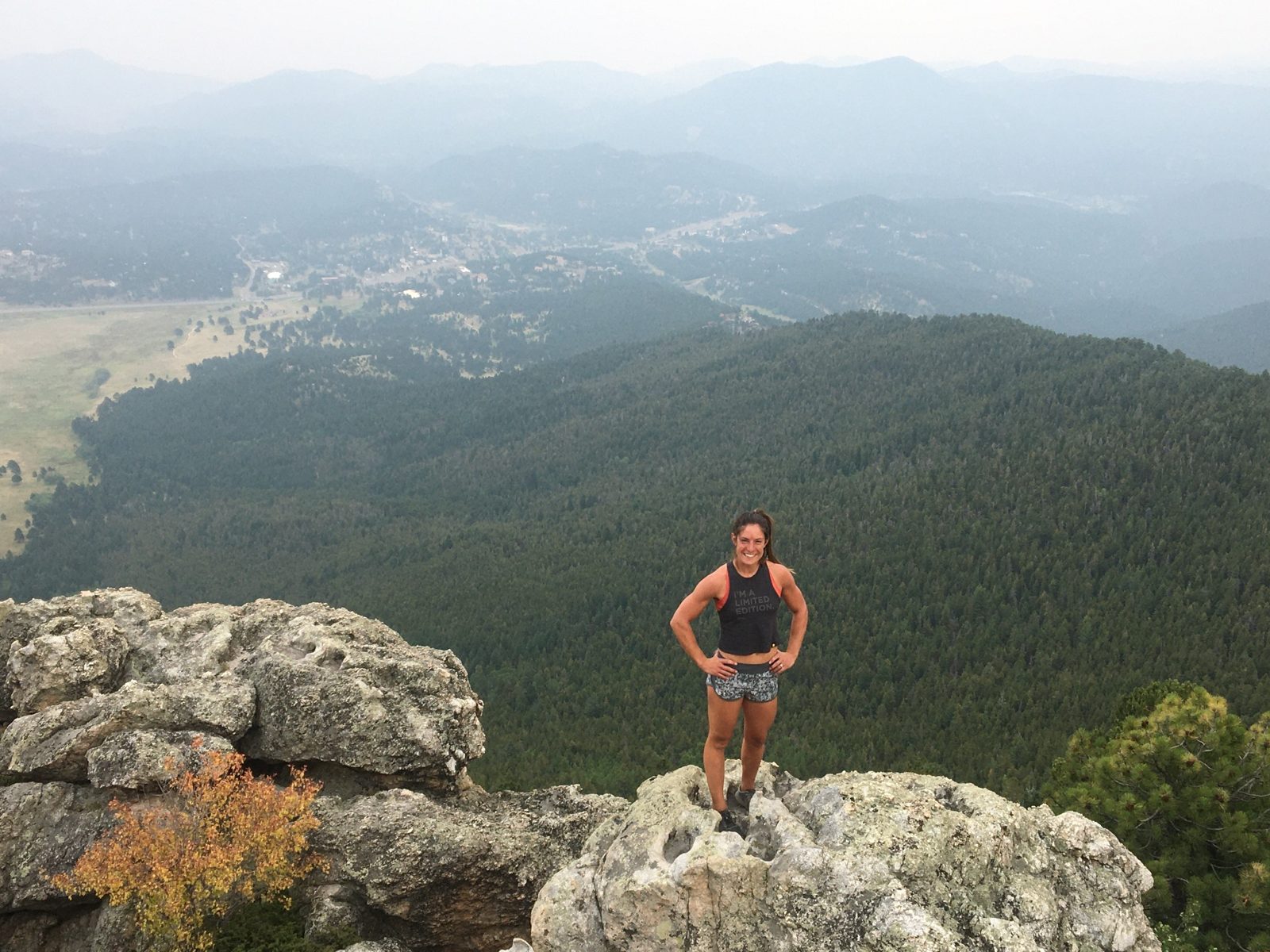 Woman hiking in the mountains